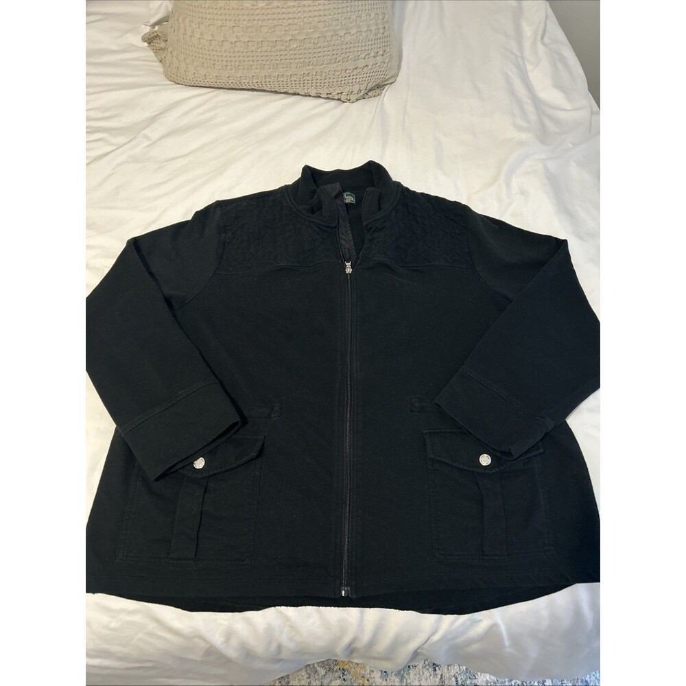 Lauren Active Ralph Lauren Extra Large Womens Black Full Zip Pocket Jacket